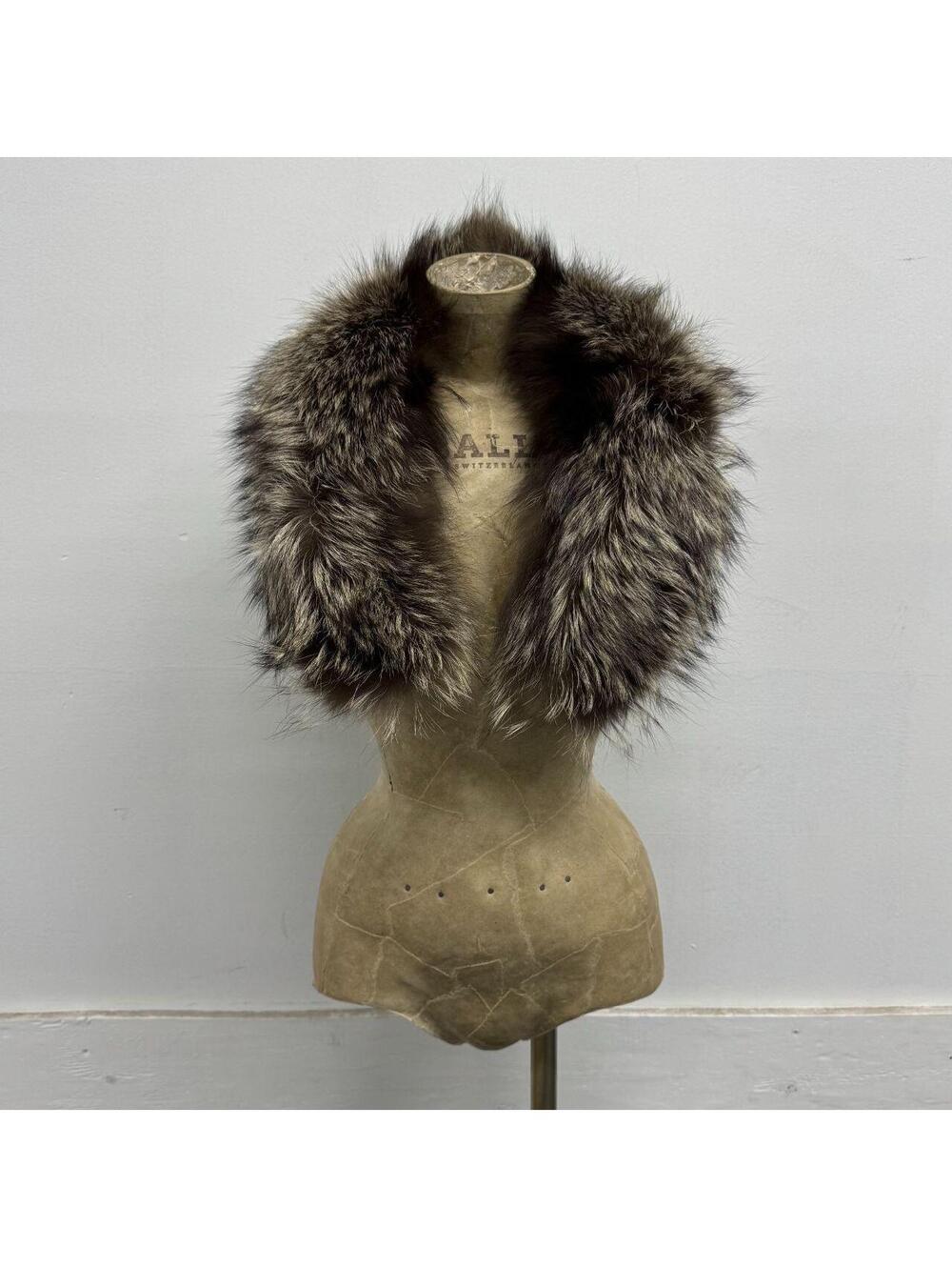 Vintage Genuine Silver Fox Fur Collar / Shawl Wrap